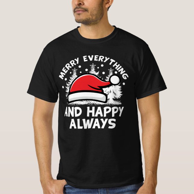 Camiseta Feliz Tudo E Texto Branco Sempre Feliz (Frente)