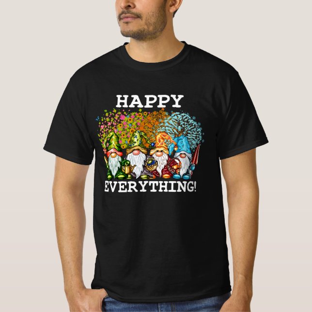 Camiseta Feliz Tudo Gnomos Felizes Feriados Natal (Frente)
