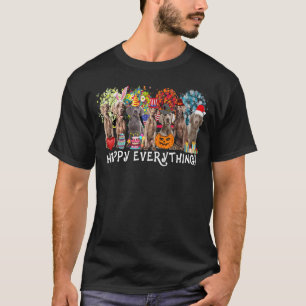 Camiseta Feliz Tudo O Que O Weimaraner Dog Seasons O Ano To