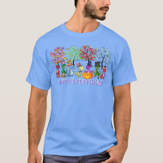 Camiseta Feliz Tudo Que Dinossauro Serve Em Todas As Seasia