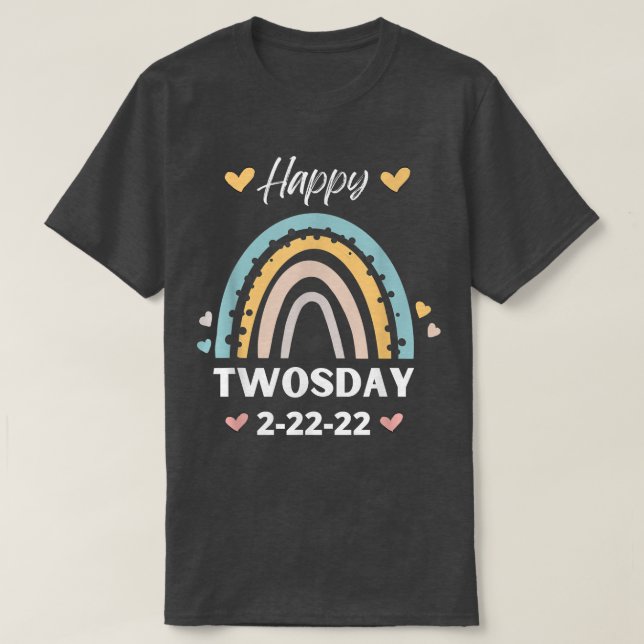 Camiseta Feliz TwosDia 22222 (Frente do Design)