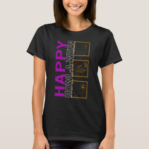 Camiseta Feliz Uivo Um Ween Halloween Retriever Golden Cão