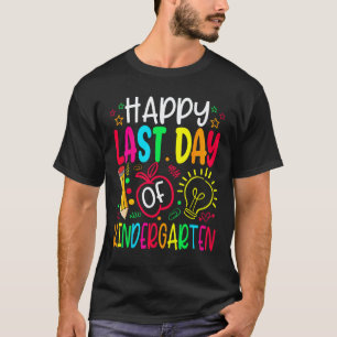 Camiseta Feliz Último Dia Da Escola De Jardim De Infância P