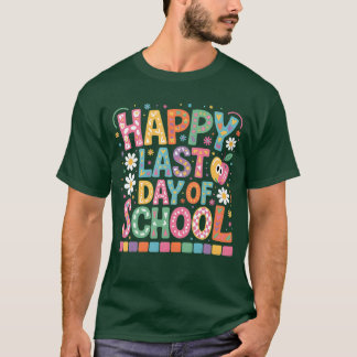 Camiseta Feliz Último Dia De Aula Alunos E Professores