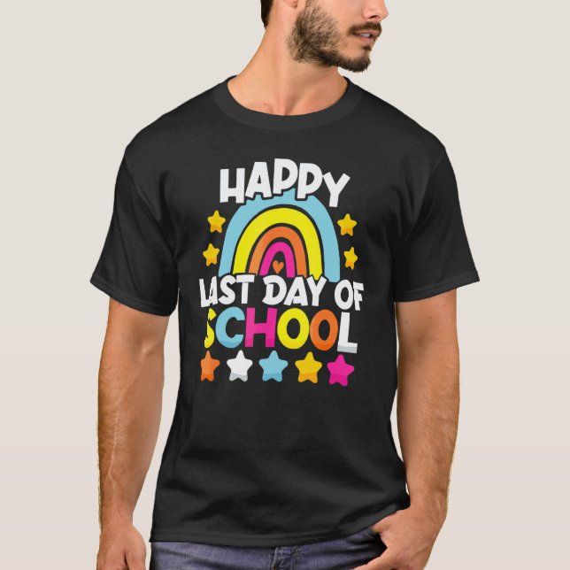 Camiseta Feliz Último Dia De Aula  Alunos E Professores  6 (Frente)