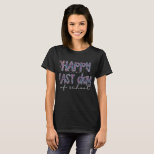 Camiseta Feliz Último Dia De Aula Professor Retro