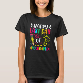 Camiseta Feliz Último Dia Do Jardim De Infância Professor
