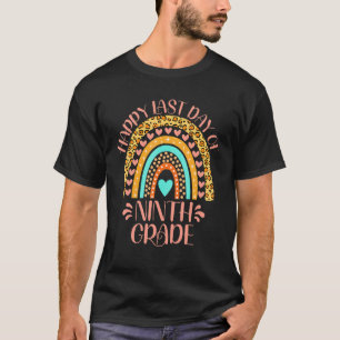 Camiseta Feliz Último Dia do Nono Ano Escolar Chá da 9ª Sér