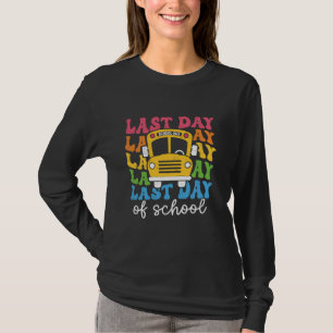Camiseta Feliz Último Dia Motorista de Ônibus Escolar Profe