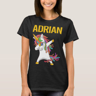 Camiseta Feliz Unicórnio - Nome Adrian