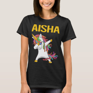 Camiseta Feliz Unicórnio - Nome Aisha