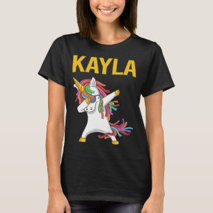 Camiseta Feliz Unicórnio - Nome Kayla