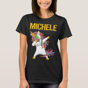 Camiseta Feliz Unicórnio - Nome Michele
