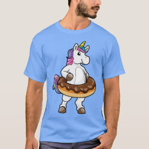 Camiseta Feliz unicórnio num doador de chocolate