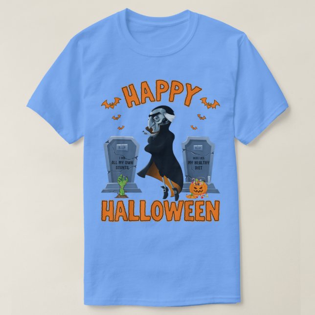 Camiseta Feliz Vampiro de Halloween 2901 (Frente do Design)