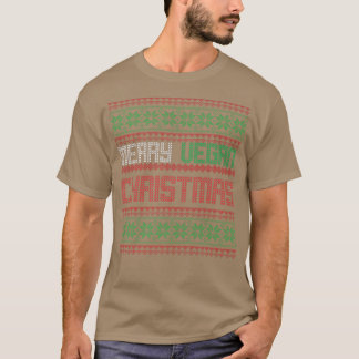 Camiseta Feliz Vegan Natal Engraçado Xmas Vegetarianos