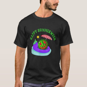 Camiseta Feliz Verão, Verão Esculpido, Hallowee De Melancia