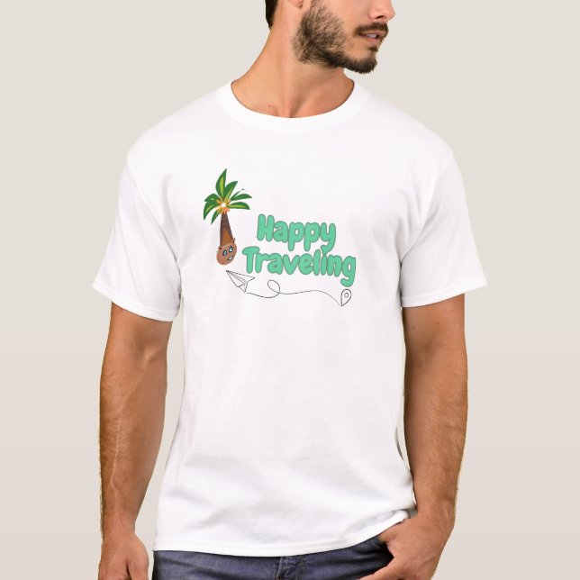 Camiseta Feliz Viajando (Frente)