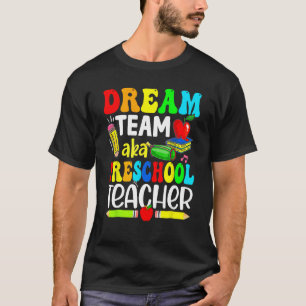 Camiseta Feliz Volta Para A Equipe De Sonhos Da Escola Aka