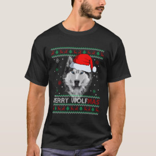 Camiseta Feliz Wolfmas Feliz Wolf Ugly