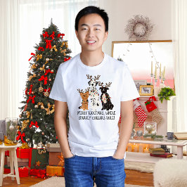 Camiseta Feliz Woofmas, Cães de Natal Humor T-Shirt