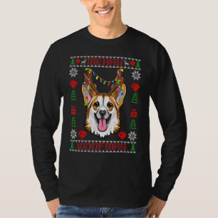 Camiseta Feliz Woofmas Corgi Papais noeis Scarf Ugly Christ