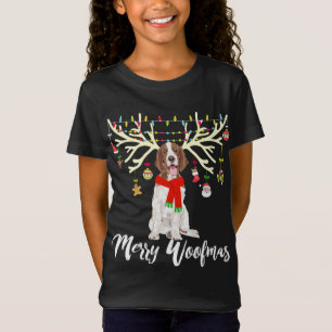 Camiseta Feliz Woofmas Welsh Springer Spaniel Reindeer Chri