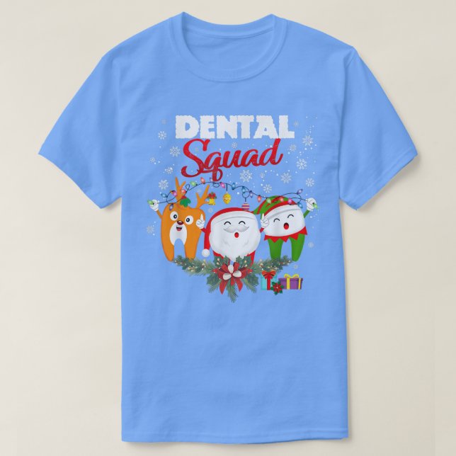 Camiseta Feliz X - Dentista de Natal Dentista Dentista de E (Frente do Design)