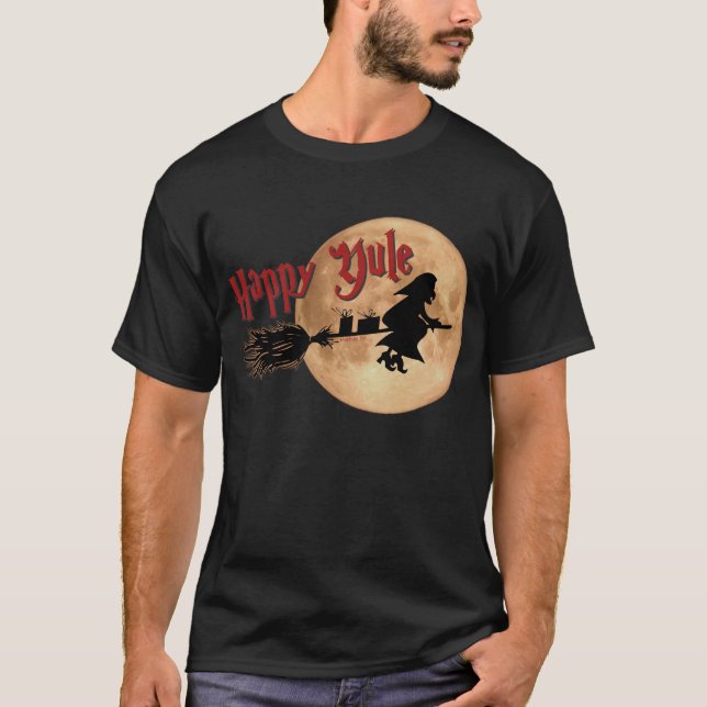 Camiseta Feliz Yule Witch Xmas (Frente)