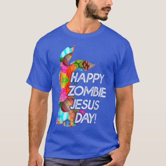 Camiseta Feliz Zombie Feliz Dia de Jesus Coelhinho da Pásco
