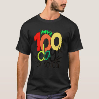 Camiseta Felizes 100 Dias De Escola 100º Dia De Escola Ensi