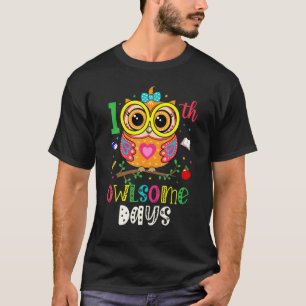 Camiseta Felizes 100 Dias De Escola Coruja Fofa Professora