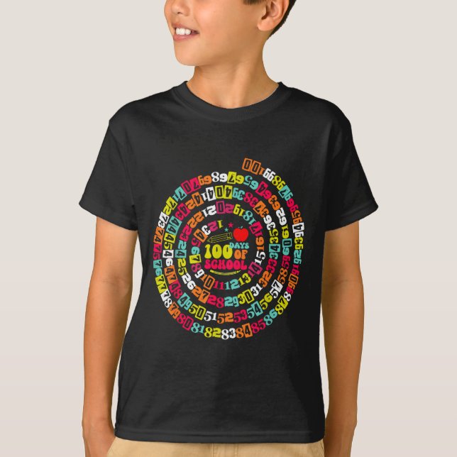 Camiseta Felizes 100 Dias De Escola Matemática Divertida Pr (Frente)
