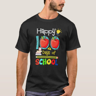 Camiseta Felizes 100 Dias De Escola Professor Aluno Crian