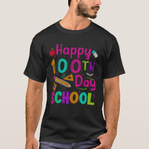 Camiseta Felizes 100 Dias de Escola Professores Crianças 10