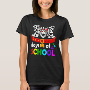 Camiseta Felizes 101 Dias de Escola Cachorro Fofo 100 Dias