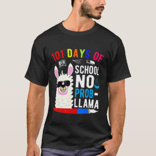 Camiseta Felizes 101 Dias De Escola Sem Problema Llama Alpa