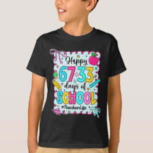 Camiseta Felizes 67+33 Dias De Escola Coquette 100 Dias Ens