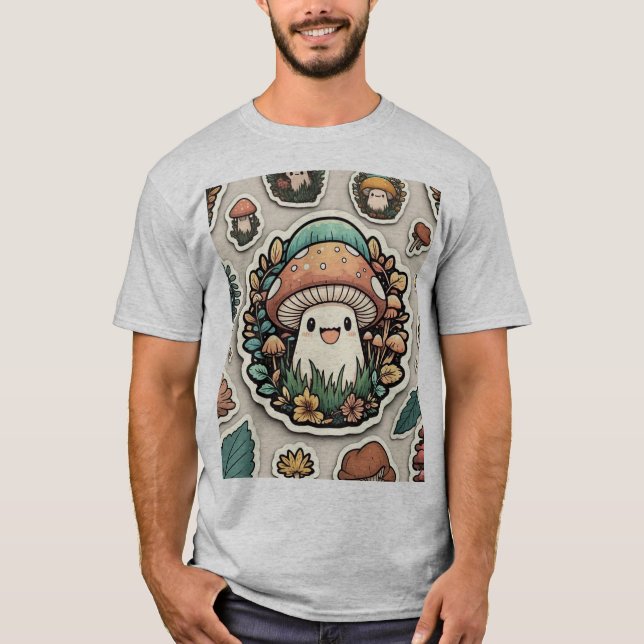 Camiseta "Felizes Amigos do Cogumelo" (Frente)