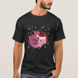 Camiseta Felizes animais de Natal xmas anfíbios lindos axol