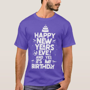 Camiseta Felizes anos novos Eve Birthday Celebram Ano Novo