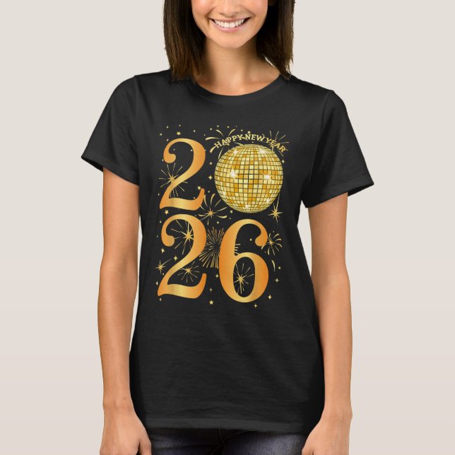 Camiseta Felizes anos novos Fireworks 2026 (Frente)