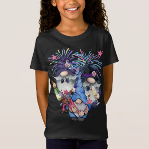 Camiseta Felizes anos novos NYE Party Tomte Three Garden Gn