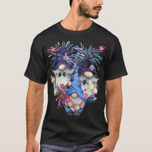 Camiseta Felizes anos novos NYE Party Tomte Three Garden Gn