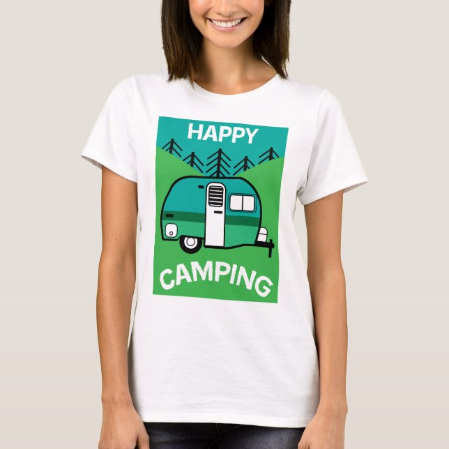 Camiseta Felizes Campos | Caravana | Travesseiro decorativo (Frente)
