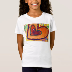 Camiseta Felizes Corações Adoram T-Shirts de pintura Trab