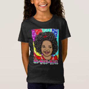 Camiseta Felizes Curvas Arte Digital Moça Afro-American