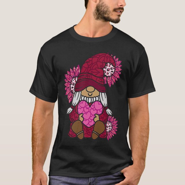 Camiseta Felizes dias de os namorados Mulheres Gnome com Su (Frente)
