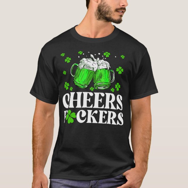 Camiseta Felizes Dias de São Patrícios Engraçados Homens Ce (Frente)