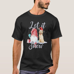 Camiseta Felizes Dogmas Golden-Retriever Deixe a Neve Cair 